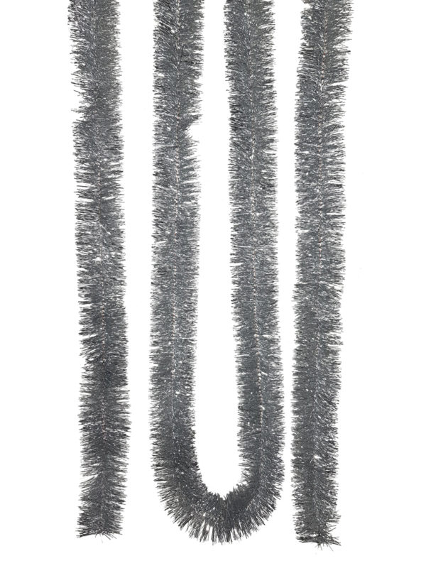 Tinsel 5.5m (18ft) 4 ply – 50mm Silver