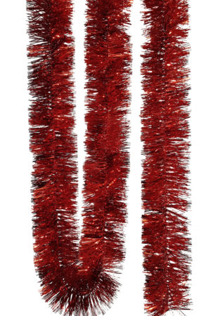 Tinsel 5.5m (18ft) 4 ply – 100mm Red