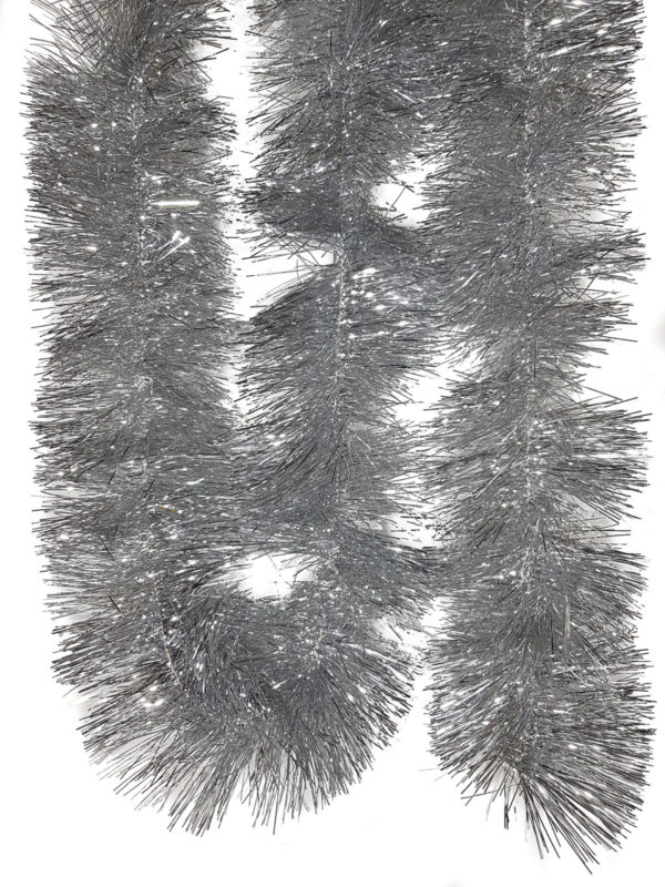 Tinsel 5.5m (18ft) 4 ply – 150mm Silver