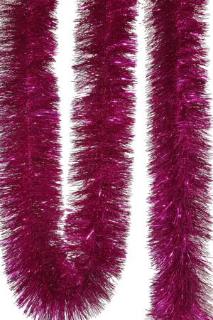 Tinsel 5.5m (18ft) 4 ply – 150mm Cerise
