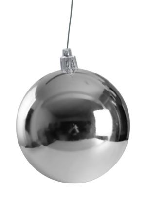 Christmas Ball 100mm Glossy Silver