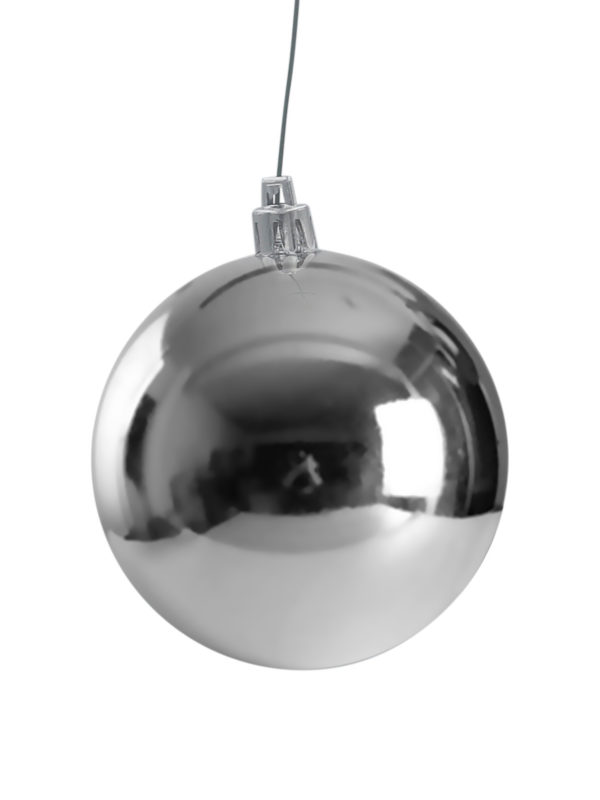 Christmas Ball 100mm Glossy Silver