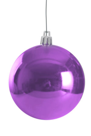 Christmas Ball 50mm Glossy Purple