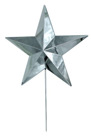 Star Christmas Tree Topper 20cm Silver