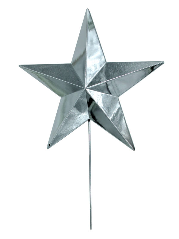Star Christmas Tree Topper 30cm Silver