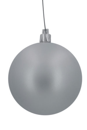 Christmas Ball 100mm Matt Silver