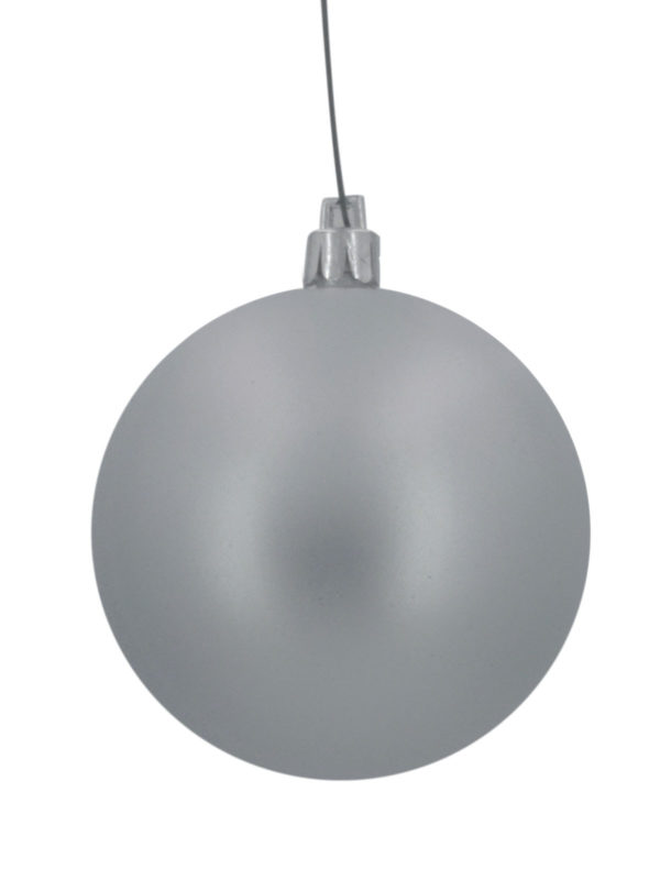 Christmas Ball 100mm Matt Silver