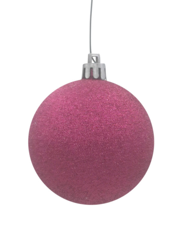 Christmas Ball 150mm Glitter Cerise
