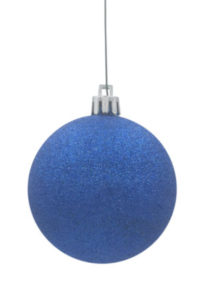 Christmas Ball 100mm Glitter Blue