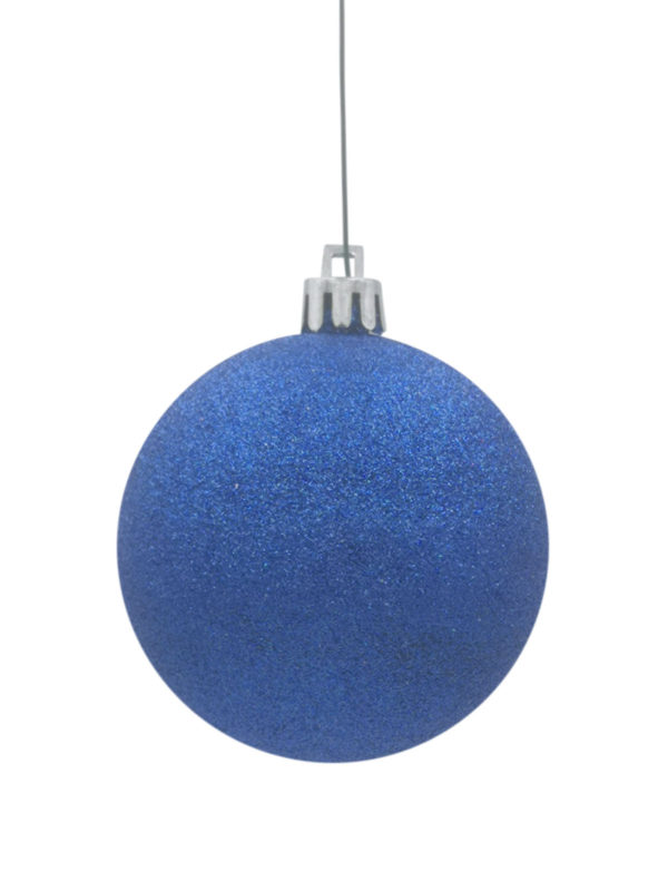 Christmas Ball Blue Glitter