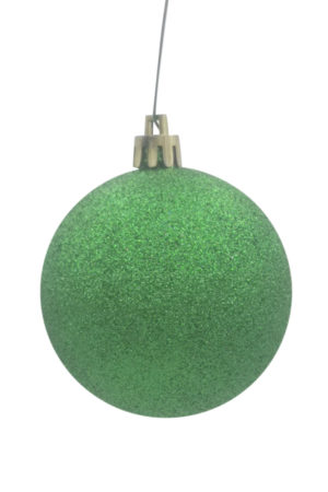Christmas Ball 100mm Glitter Green