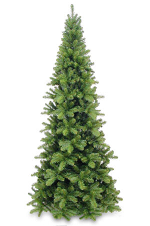 7.5ft Pencil Pine Christmas Tree Hinged Green 2.28m