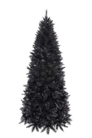 7ft Slim Vienna Spruce Christmas Tree Black 2.13m Hinged
