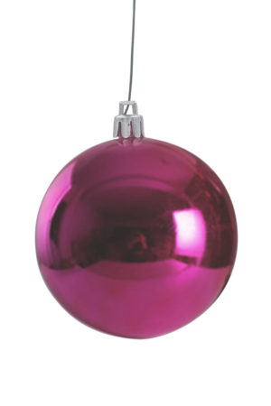Christmas Ball 100mm Glossy Cerise
