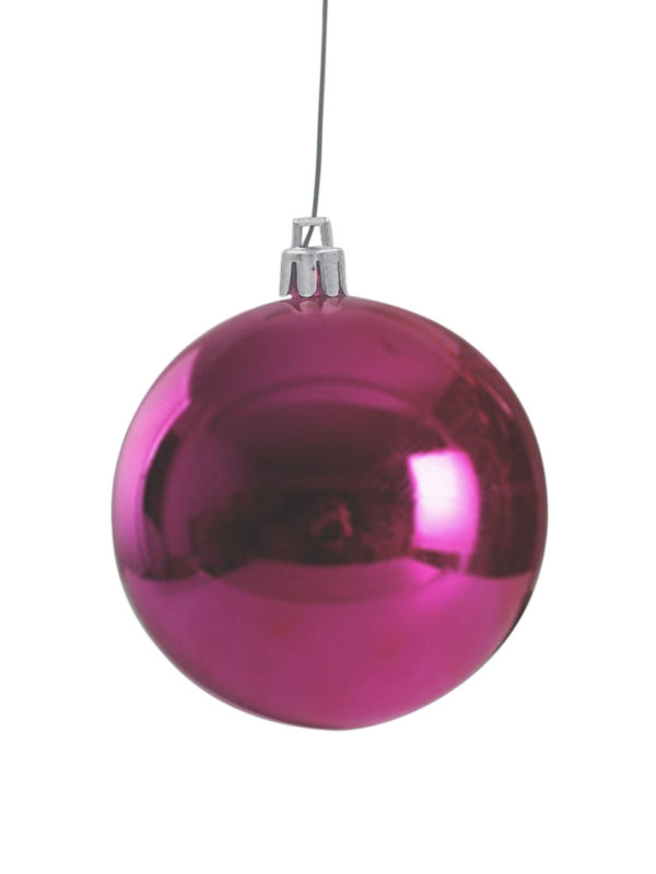 Christmas Ball 50mm Glossy Cerise