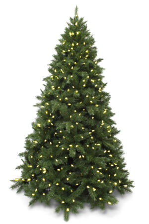 8ft Vienna Spruce Christmas Tree Hinged 2.44m Outdoor Pre Lit with 416 LED’s