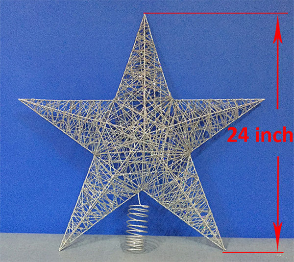 Star Tree Topper Silver 61cm