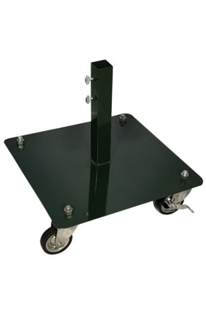 Commercial Tree Stand Flat Base with Castors Green