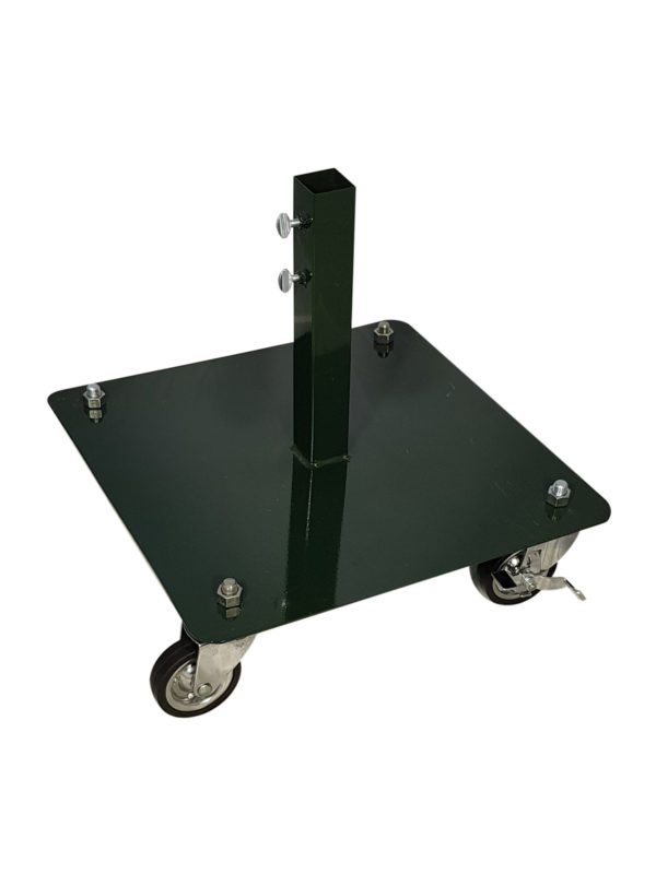 Commercial Tree Stand Flat Base with Castors Green