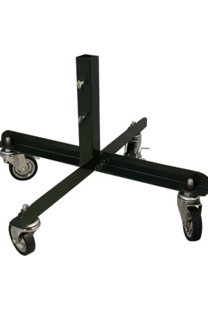 Commercial Tree Stand Cross Base with Castors Green