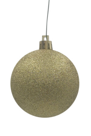Christmas Ball 100mm Glitter Gold