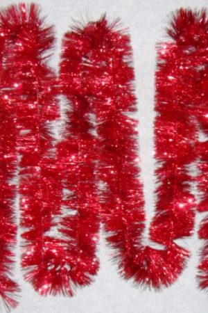 Tinsel 5.5m (18ft) 4 ply – 150mm Red