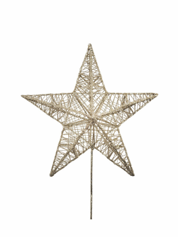25 inch Star Christmas Tree Topper 64cm Champagne