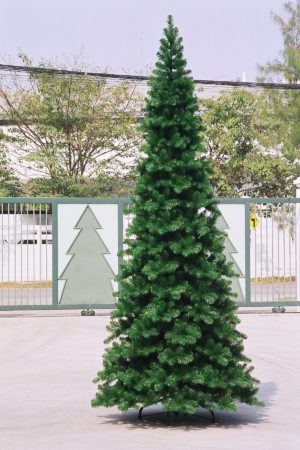 10ft Pencil Pine Christmas Tree Green 3.05m Hinged