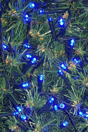 Christmas Tree LED Light string x 160 with Blue Lights with green cord