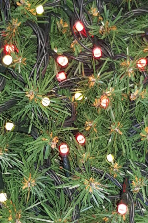 Christmas Tree LED Light string x 160 with Alternate LED’s  – Red/Warm White Lights
