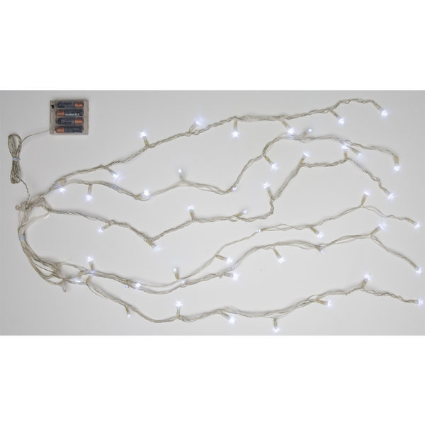 Mini Battery Operated LED Curtain Lights x 48