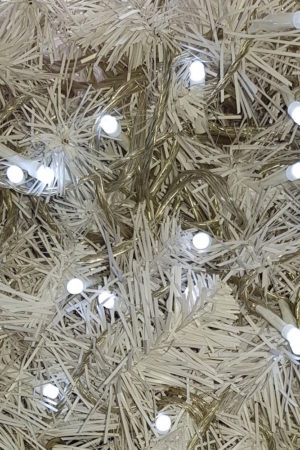 Wedding Lights x 100 White LED STATIC with Translucent cord