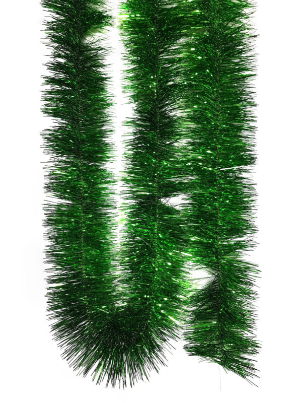 Tinsel 5.5m (18ft) 4 ply – 150mm Green