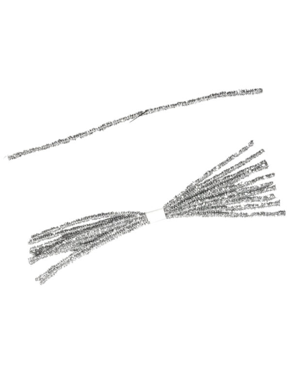 Tinsel Tie Silver 10 pieces