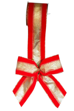 Ribbon Red Velvet Gold Strip