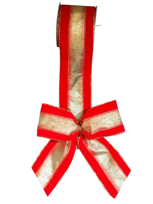 Ribbon Red Velvet Gold Strip