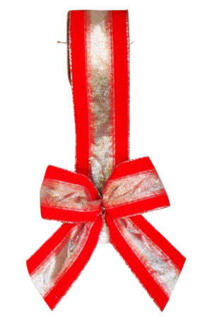 Ribbon Red Velvet Silver Strip