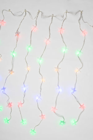 Christmas Star Curtain x 36 LED with Multi Colour Light