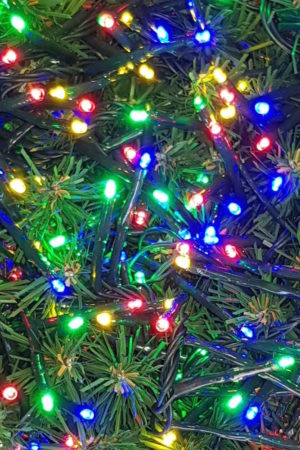 200 LED 2 way Connecting String Lights for Christmas Tree or Garland Multi Coloured