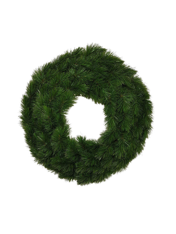 24 inch Pitch Pine Christmas Wreath Green 61cm