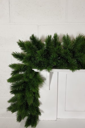 9ft Pitch Pine Christmas Garland Green 2.74m