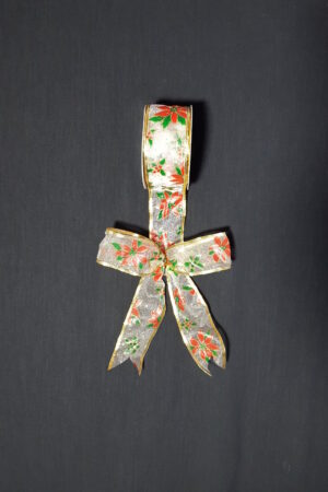 Ribbon with Poinsettia Print