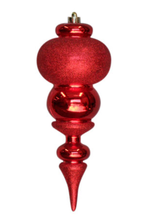 Finial Red Glitter Glossy