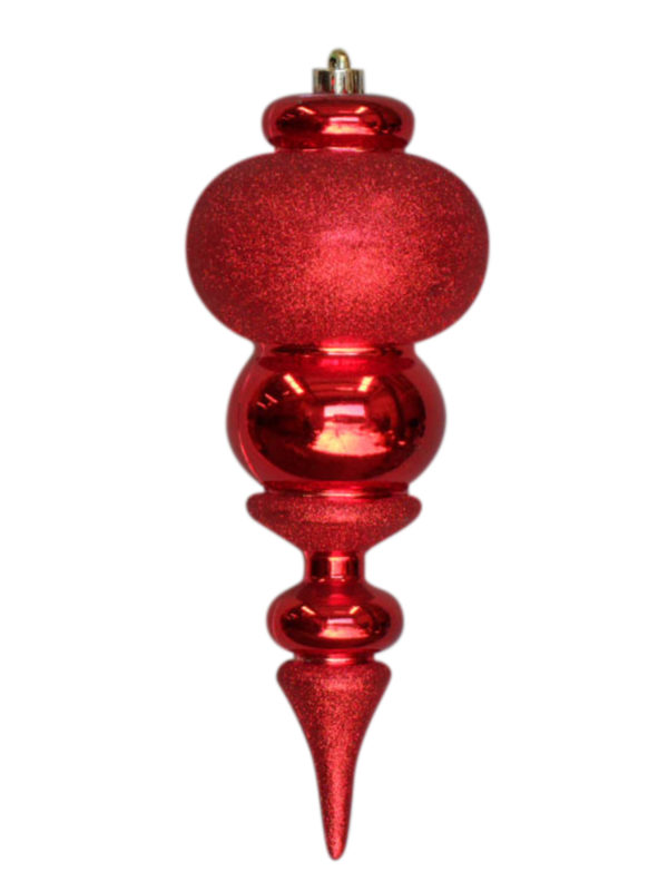 Finial Red Glitter Glossy