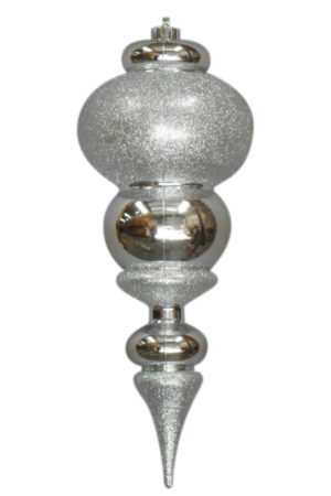 Finial Silver Glitter Glossy