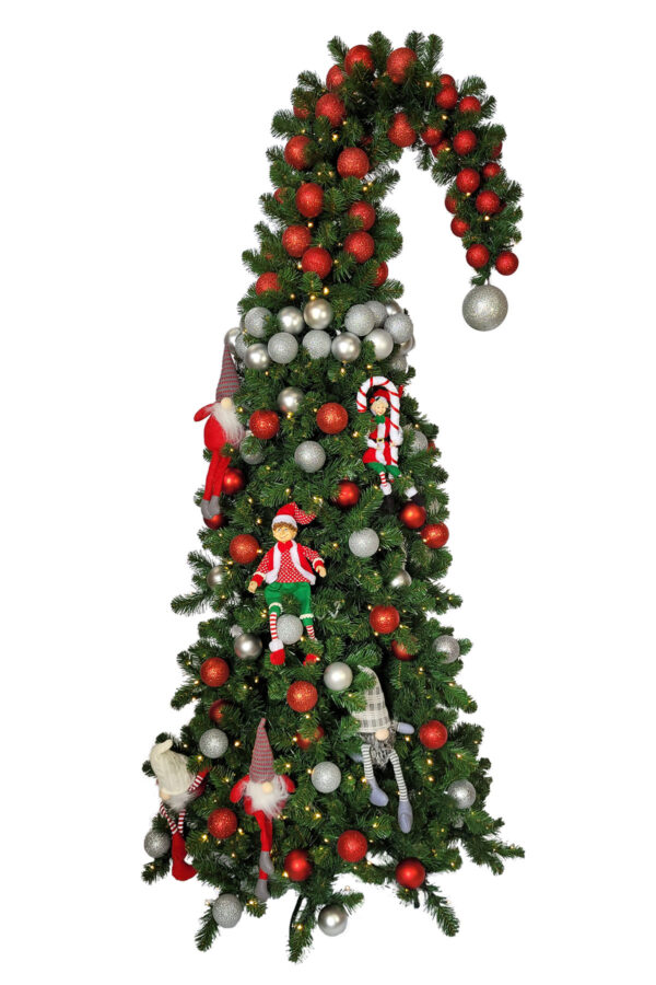 Santa Hat Tree Decorated