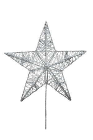 25 inch Star Christmas Tree Topper 64cm Silver