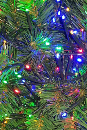 Single string 200 LED Christmas Garland or Tree Light Multi STATIC + Transformer