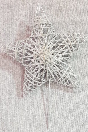 Star Tree Topper Silver 30cm
