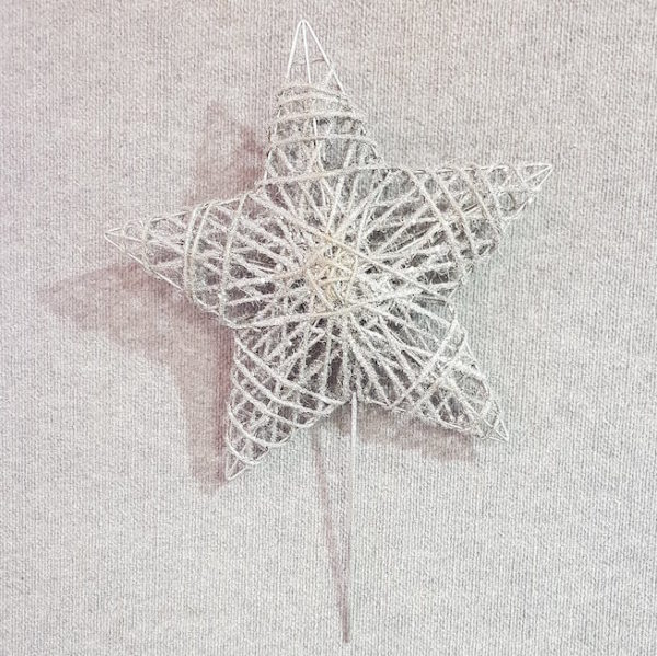 Star Tree Topper Silver 40cm